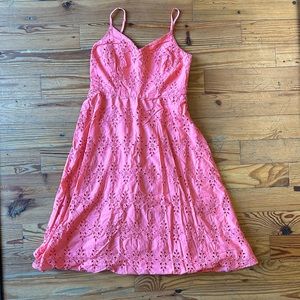 Old Navy Pink Eyelet Sundress Small Petite